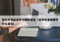 软件开发应该学习哪种语言（软件开发需要学什么语言）